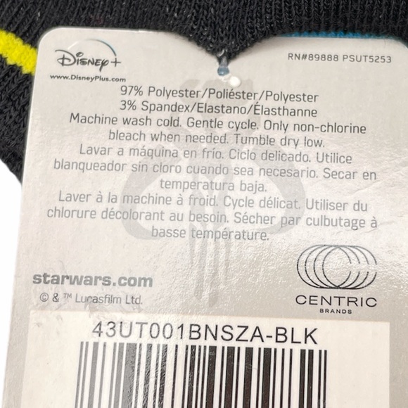 Star Wars Mandalorian Ankle Socks, 5 Pairs, Blue - Picture 6 of 7